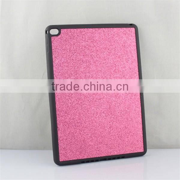 New hot fashion glitter TPU+PC back cover for iPad6 wholesale