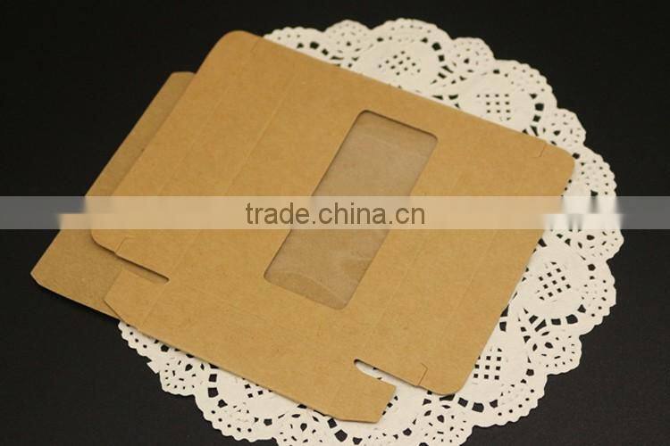 Supplier kraft Paper packaging box with clear window for cell phone accessories, paper boxes