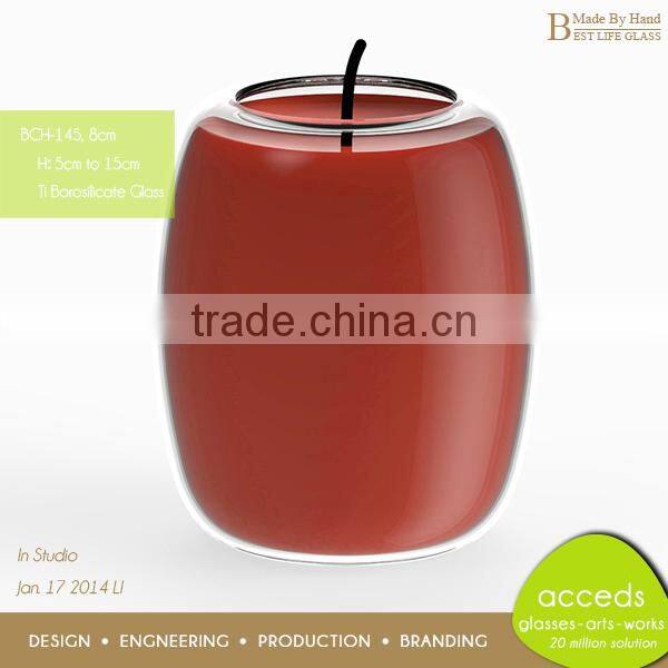 2014 Novelty OEM/ODM Round Replacement Clear Glass Tealight Holder