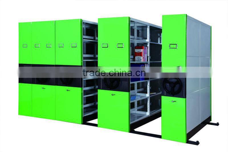 Used Steel library mobile shelving