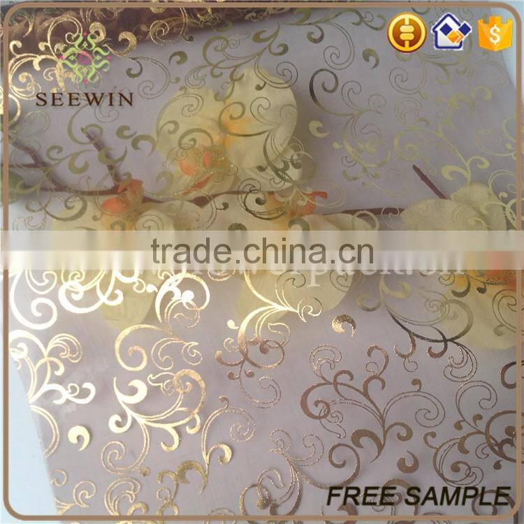 gilding rolls of organza fabric