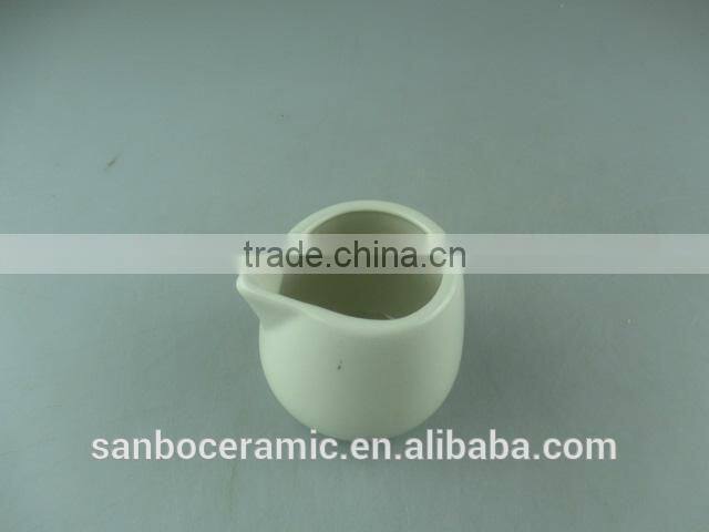 stock plain white ceramic pots, porcelain milk pot, sugar pot
