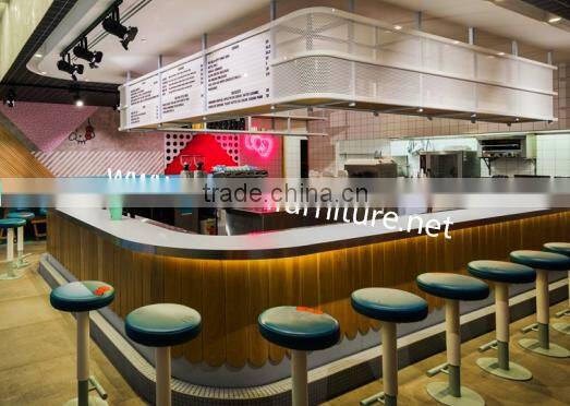 New design solid surface custom sized made restaurant/pub/cafe bar counter