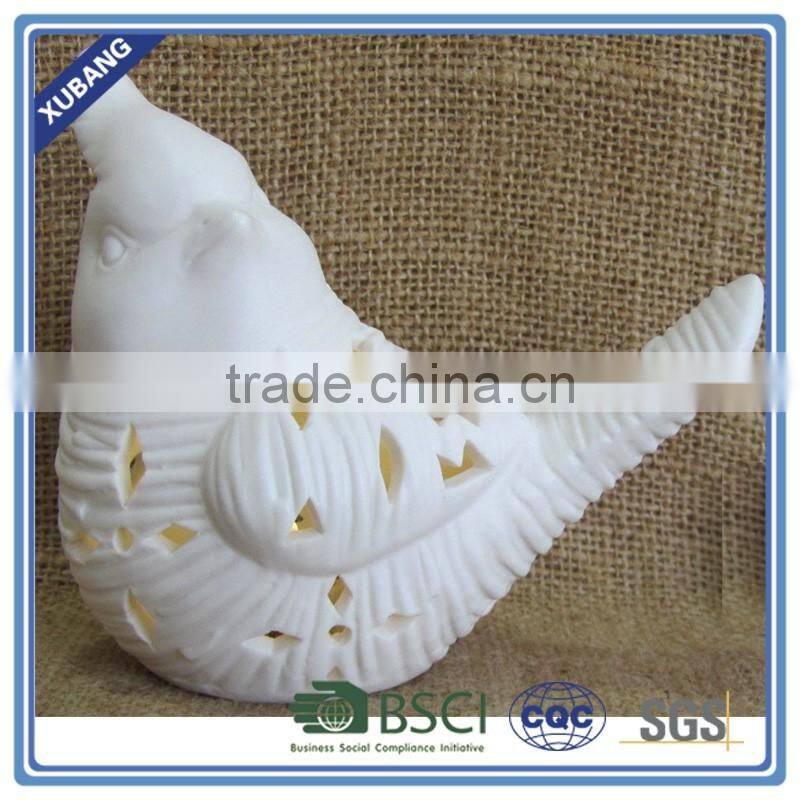 Home decoration bird with led light ceramic light night light