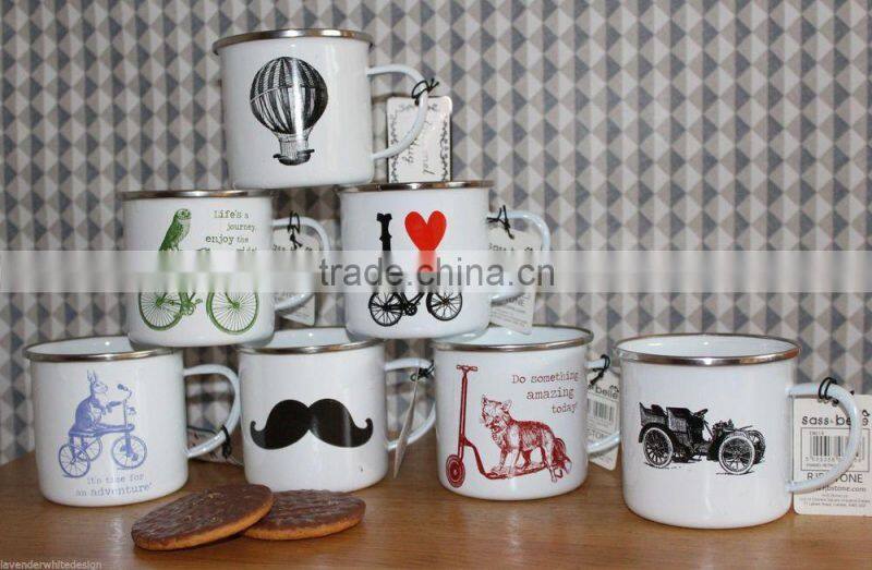 galvanized enamel mug