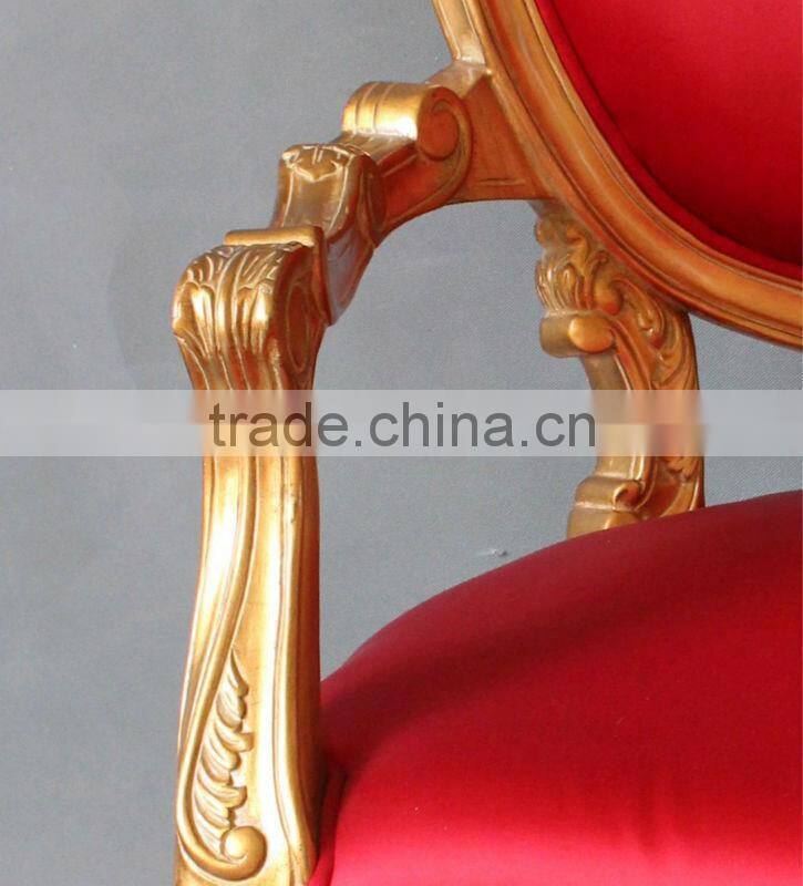 Antique home&hotel use red fabric dining room chair