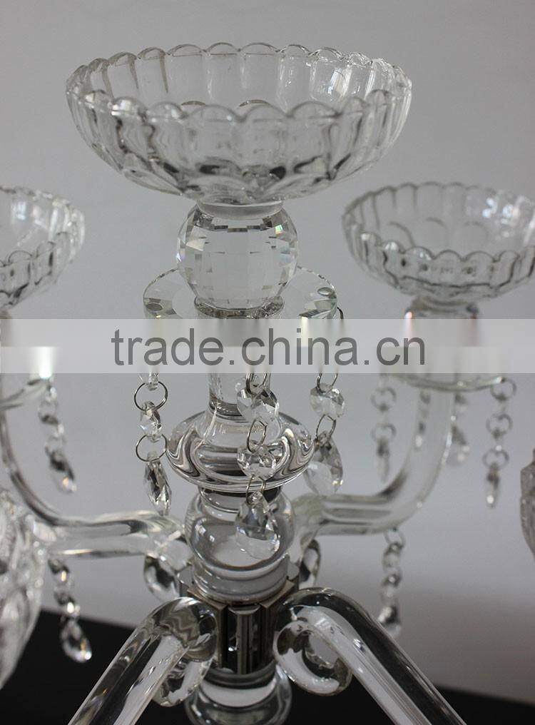 Jingyage wedding crystal table flower candelabra centerpiece
