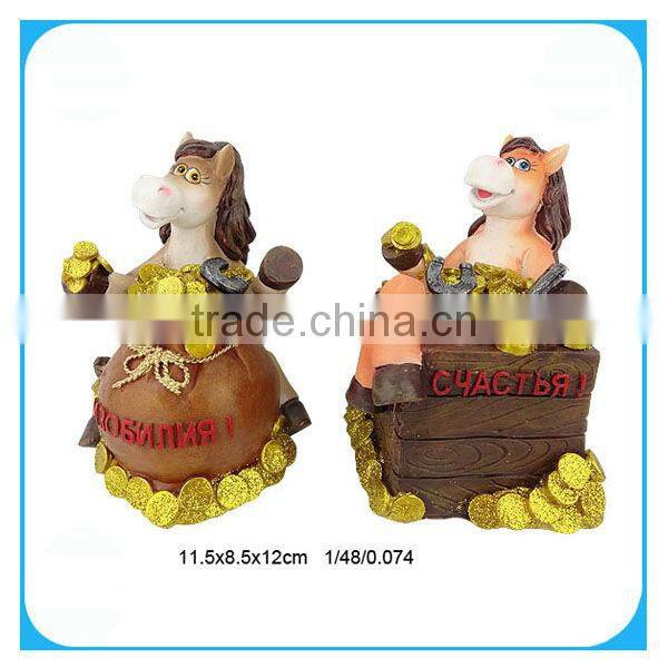 Cute horse money coin bank craft for 2014