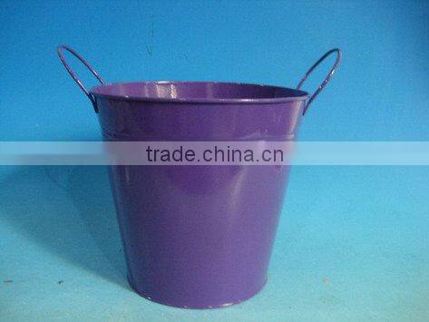 Round plant pots with two ears flower zinc pot