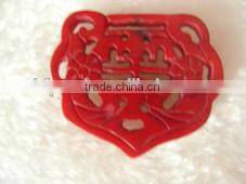 wholesale 30-35mm red irregular natural coral stone pendant