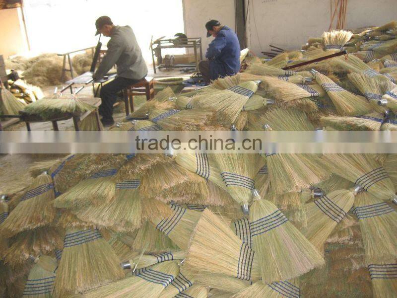 Corn Fiber Heavy-Duty Wire Banded Warehouse Soft Industrial Broom