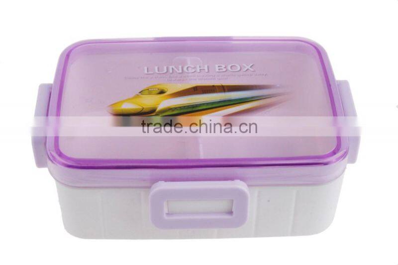 Plastic Rectangular fresh preserving Lunch Box With Lock bento box