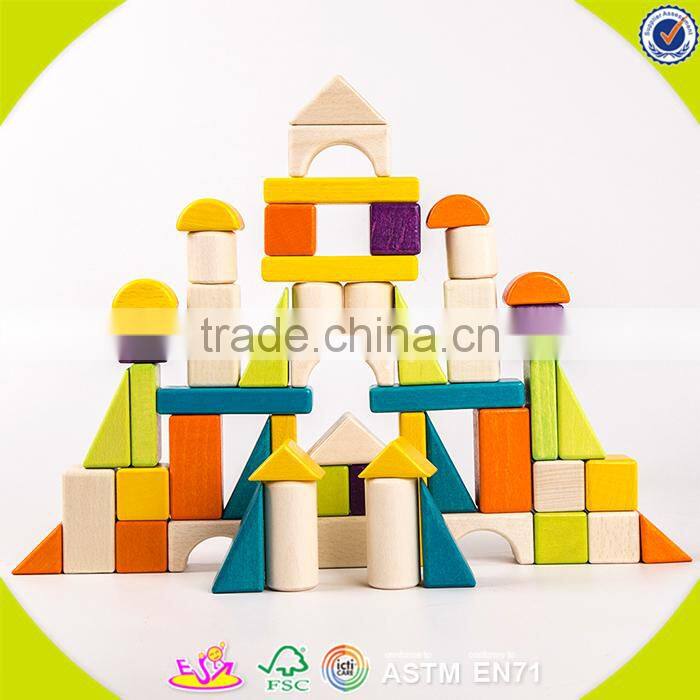 Wholesale top quality wooden building blocks toy creative cube wooden building blocks toy W13A013