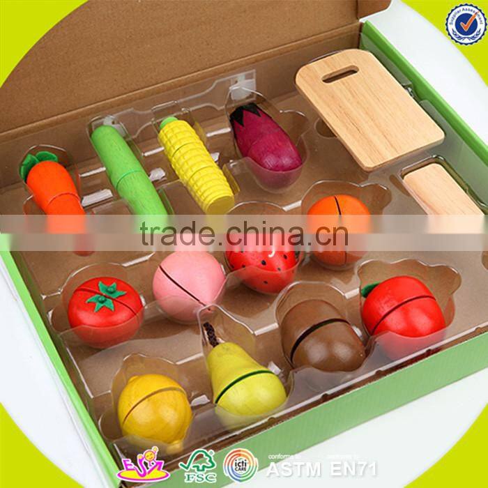 wholesale kids wooden toy vegetables new design baby wooden toy vegetables cheap wooden toy vegetables W10B089