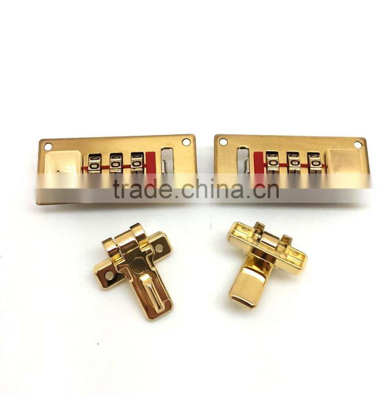 Combination Number Lock with Hasp for Pilot Case, Combination Lock with Push Buttom for Suitcase, Left Hand