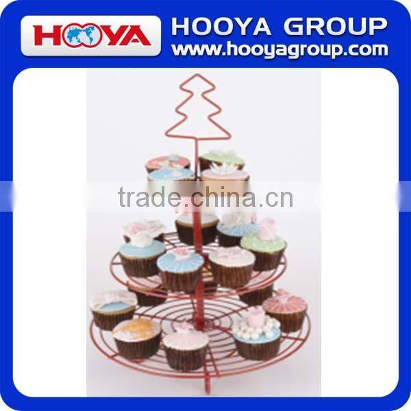 3-layer 280*280*400mm iron wire Christmas cake stand