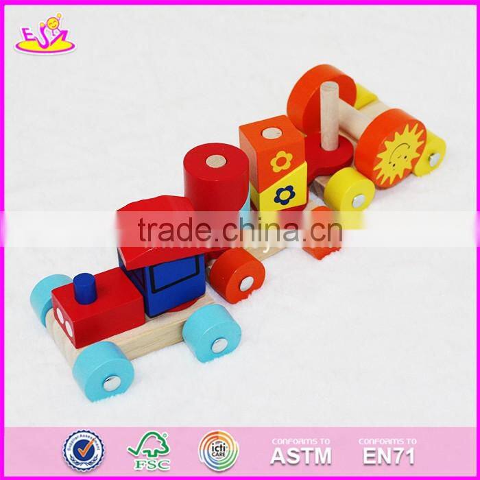 2017 New design funny children play wooden train toys W04A295