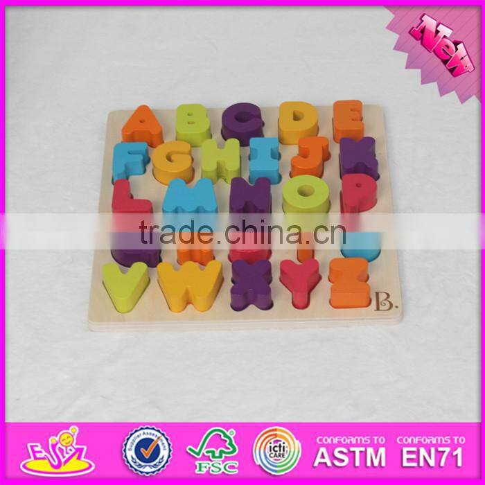 2016 New fashion kids literacy wooden brain teaser puzzles W14B070