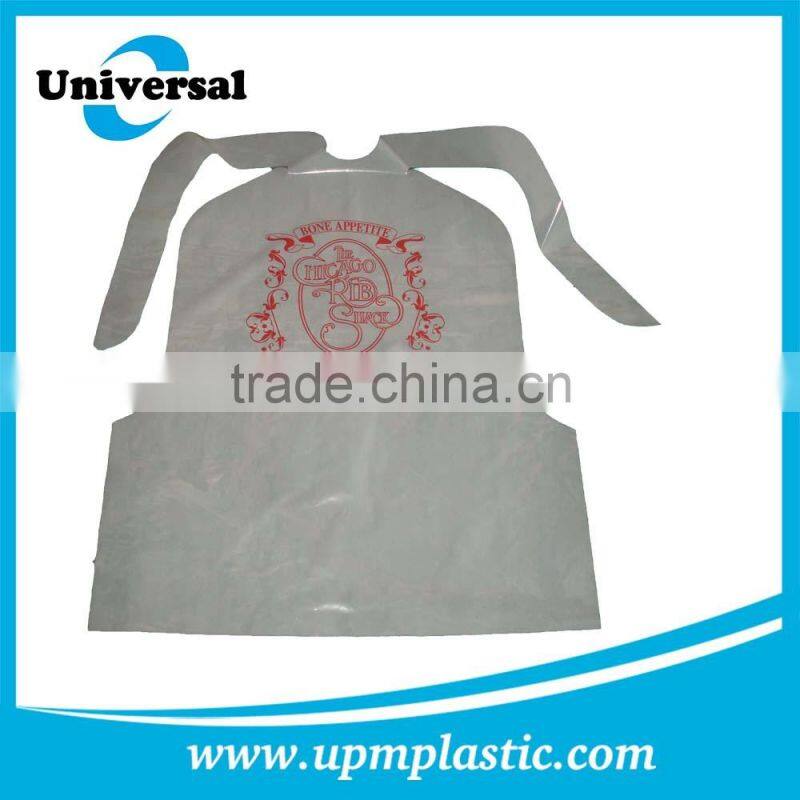 One time used Disposable plastic LDPE adult apron bibs