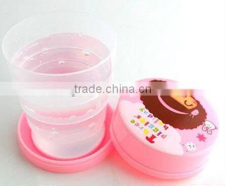 folding cup for travel camping with pill