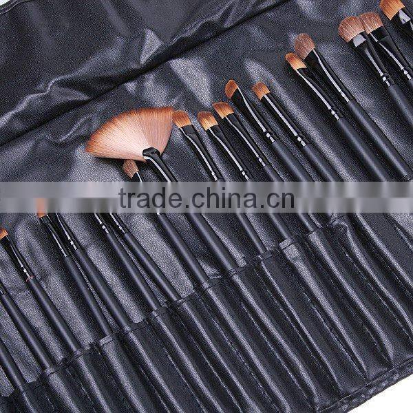 Professional Makeup Brush Set 32 PCS Cosmetic Facial Make up Brush Kit Wool Makeup Brushes Tools Set with Black Leather Case