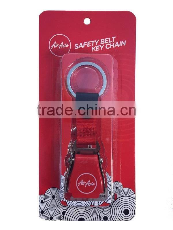 AirAsia Mini Aircraft Buckle Seatbelt Keychain
