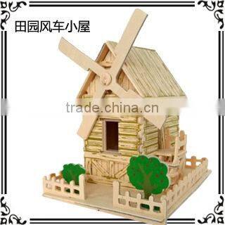 Children's wooden environmental 3d puzzle toys ,Modelling of the temple of heaven fancy toy