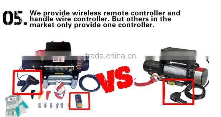 Alibaba China 4x4 Wholesaler Popular Waterproof Wireless control Electric Winch 4x4 accessory