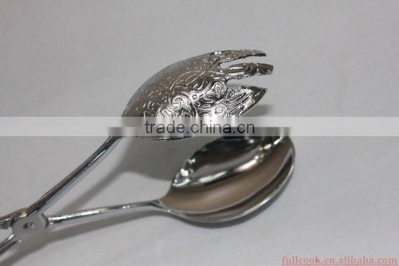 Deluxe food tong w/golden and silver