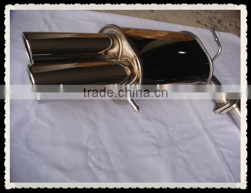 stainless steel exhaust catback for audi A4L with cutout kit