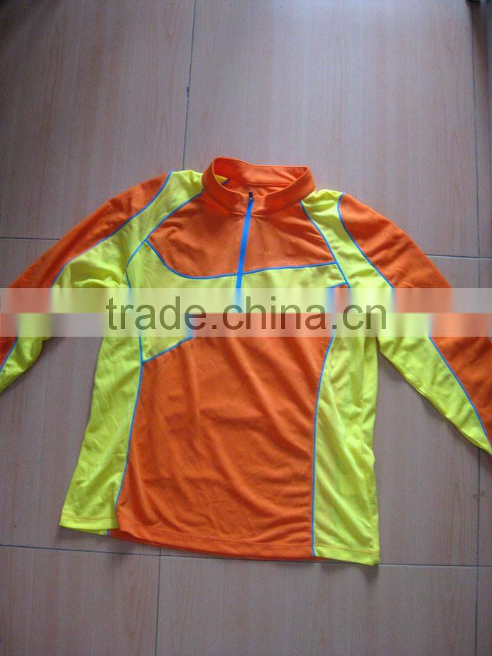 1/4 Zipper Women Long Sleeve Hiking Jersey