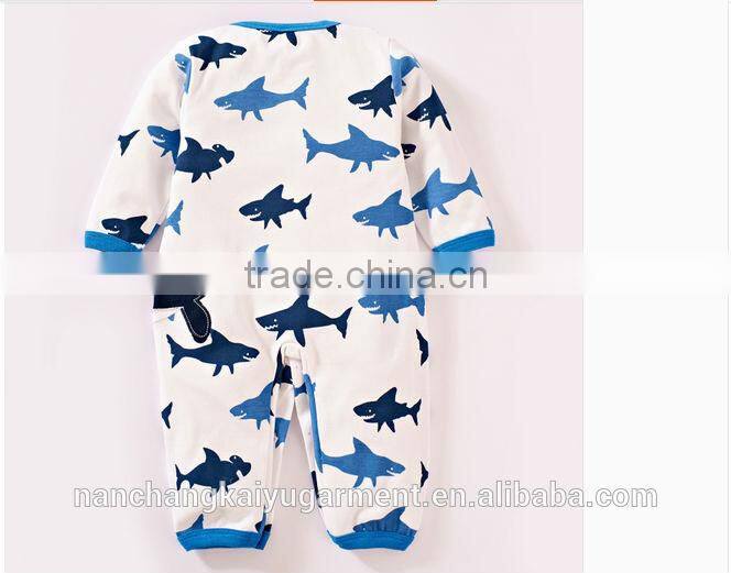 Wholesale cotton plain baby romper,baby animal print rompers,long sleeves long leg baby romper