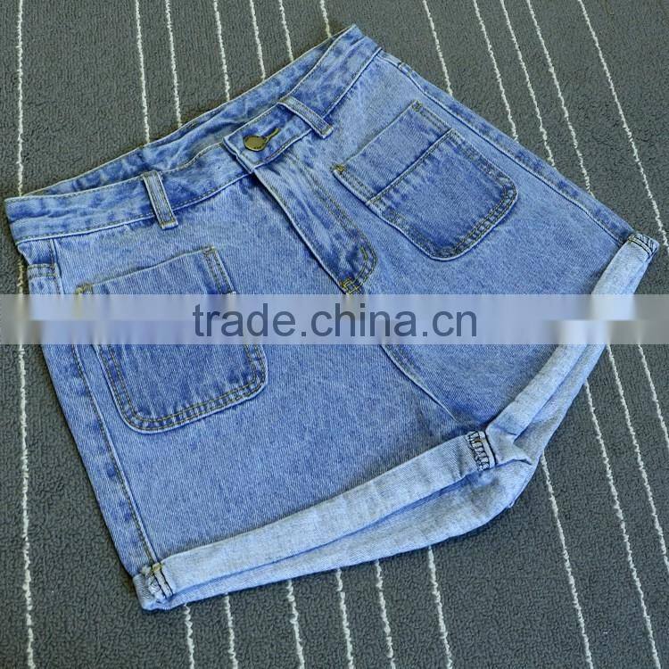 Summer new design wholesale short jeans womens fashion ladies short jeans pants