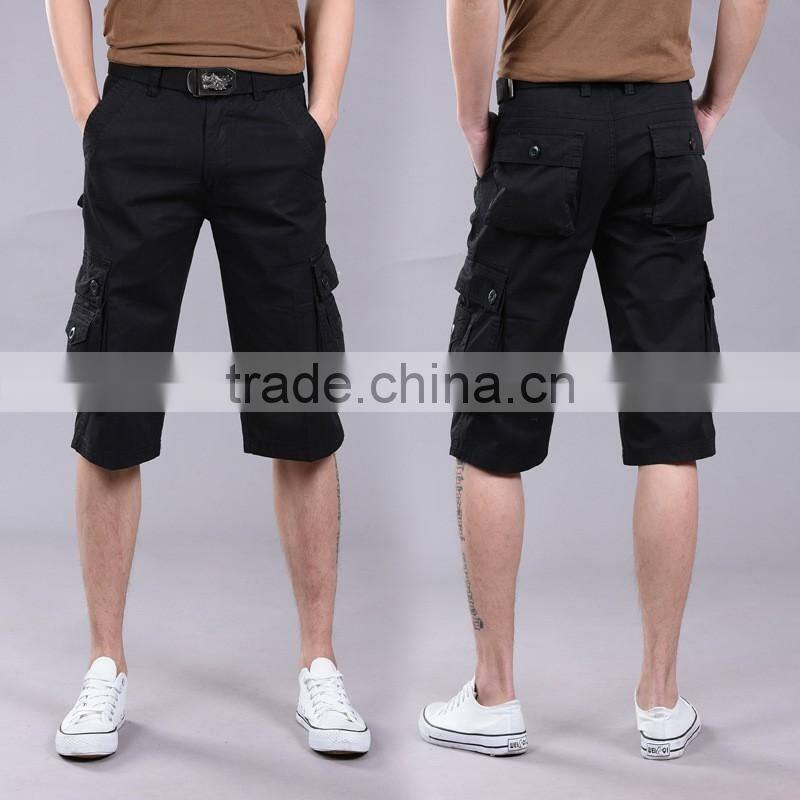 Wholesale mens cargo pants with side pockets , men's cargo short pants , men summer short pants