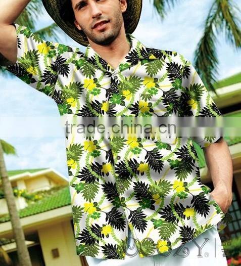 wholesale of hawaiian man shirts short sleeve printed hawaiian man casual shirts