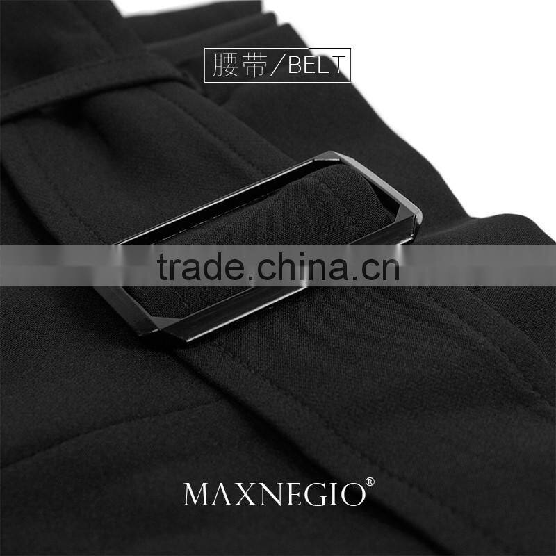 Guangzhou Maxnegio Wholesale 2016 New Style Fashion Loose Casual Women Shorts Black/ White with Belt