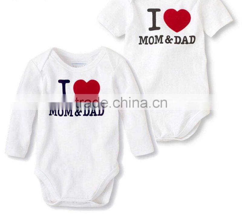 2017 hot sale Newborn baby clothes wholesale baby toddler clothing white summer organic cotton baby romper
