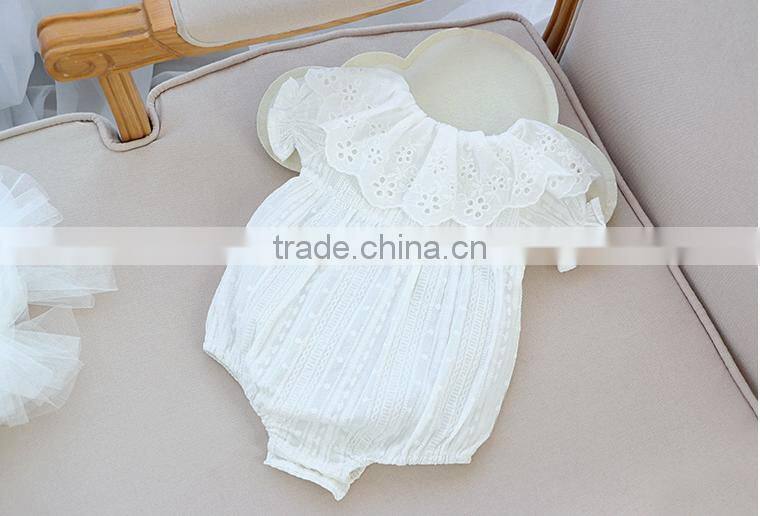 2017 Fall Baby Clothes Romper Girl For Baby Plain Pom Pom Romper