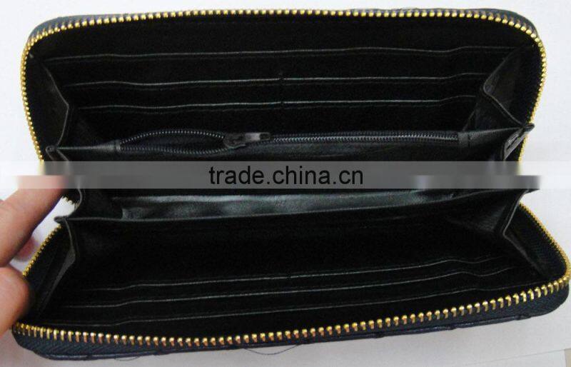 Lady new popular PU leather hot wallet with cat pouch