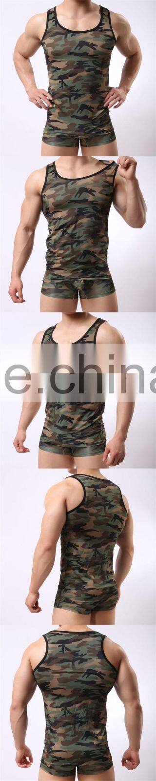 Latest Summer Camouflage Sport wear Vest Mens Training Inner Waistcoat Vest