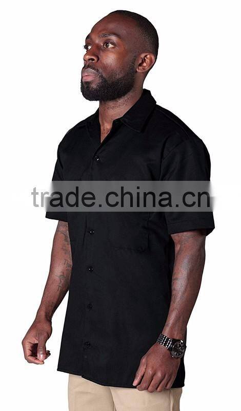 Occupational Workwear Polyester Cotton Men's Long Sleeve working uniforms Shirt for food industry