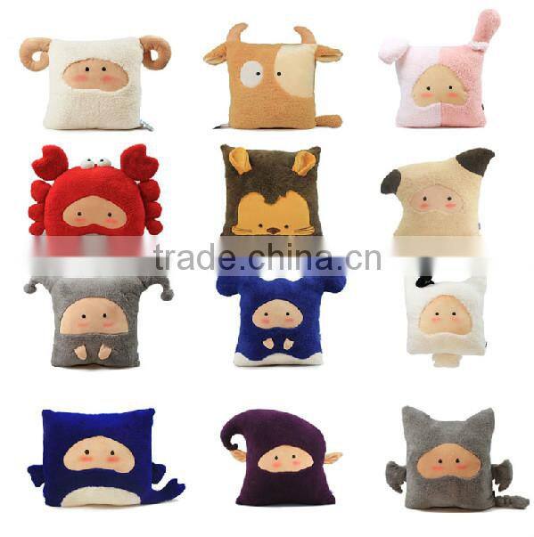 OEM polyester constellation funny custom wholesale sofa emoji cushion pillow
