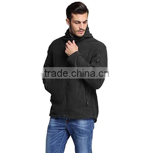 full zipper custom brand logo micro polar fleece hoodie