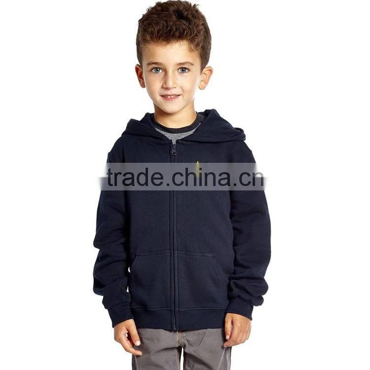 Wholesale 65 Cotton 35 Polyester Children Custom Printed Zip Up Fleece Hoodie