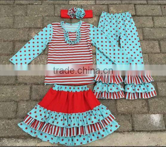 wholesale kids girl clothing fall cotton outfits leggings pants boutique Hallowmas girl clothing sets