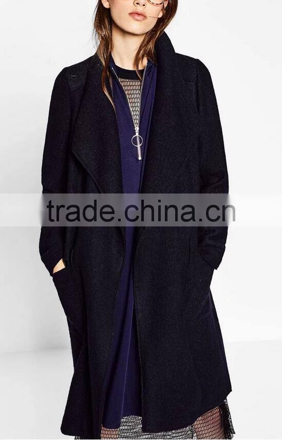 Runwaylover EY1003C 2016 Women's custom trench winter wool Coat design