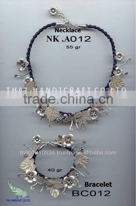 Thai Karen Silver Bracelet & Necklace Jewelry 925 Sterling Silver