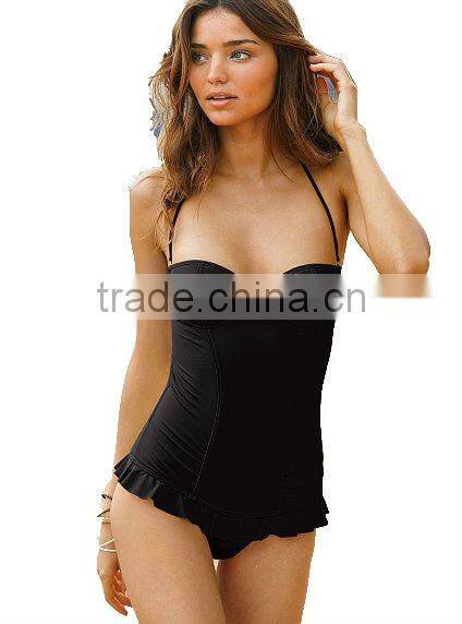 one piece Summer Ladies PLain Formal swimwear swimsuit