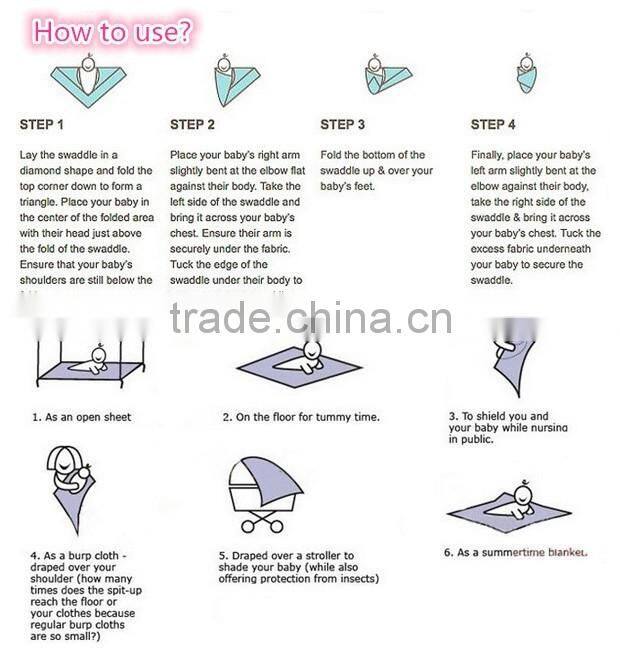 Multi-use cotton baby muslin clothing swaddle blanket