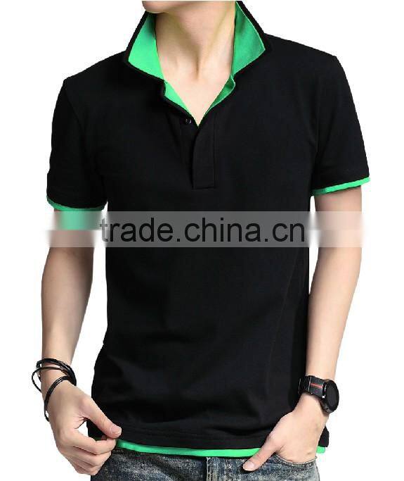 double neck long sleeves polo shirt design with combination